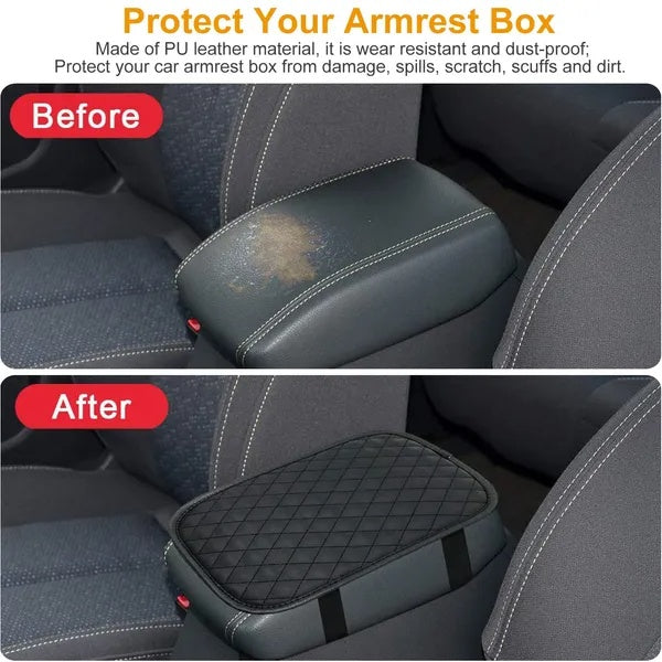 PU Leather Car Armrest Pad Cover