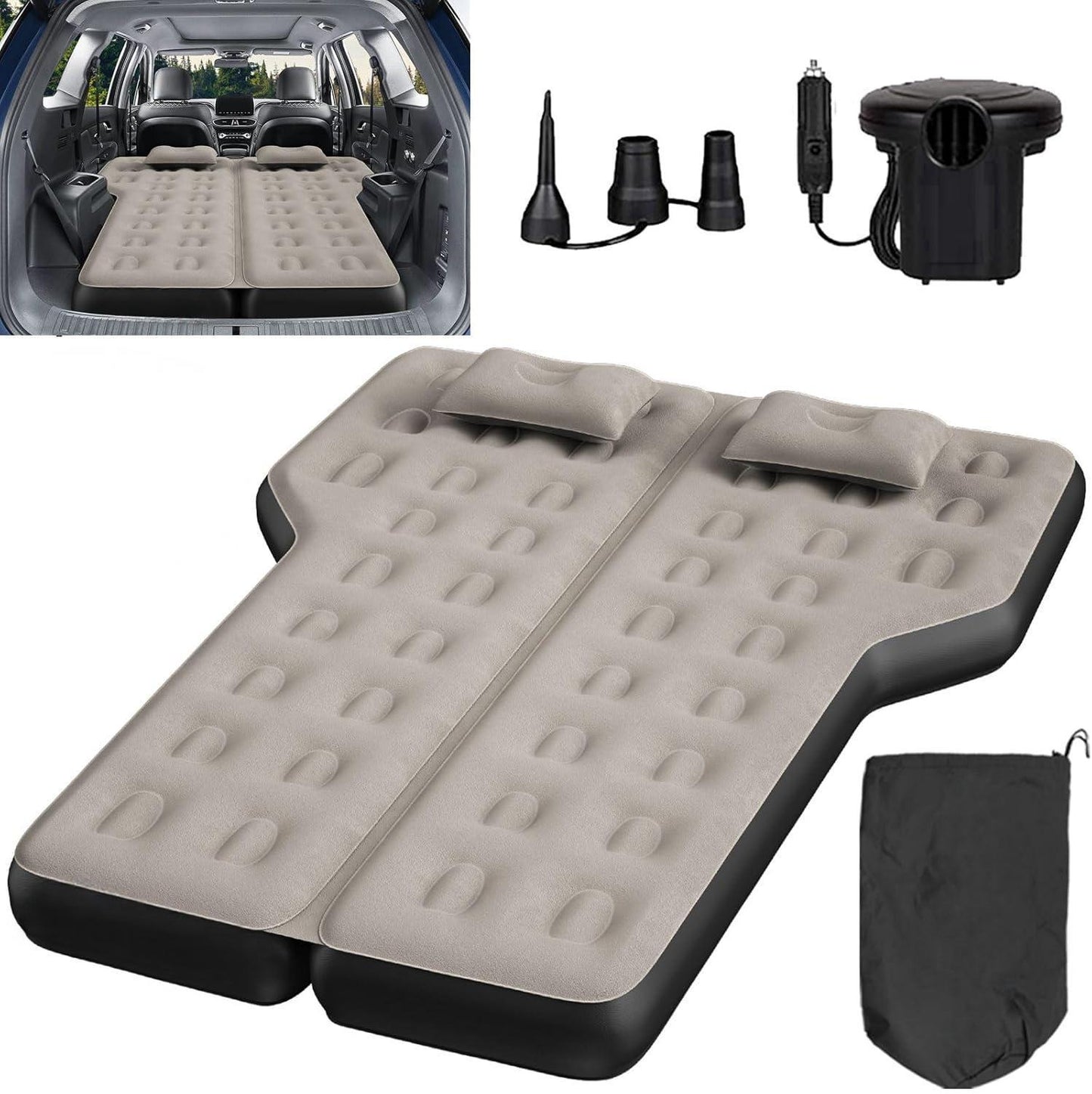 UV Inflatable Air Mattress with Pump 2-Chamber Inflatable Bed