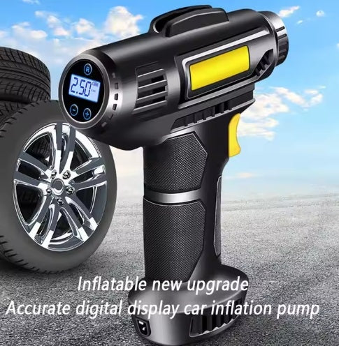 Digital Car Tire Inflator – Portable Wireless Air Pump for Cars & Bikes