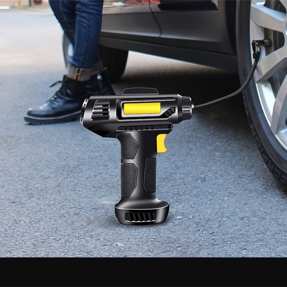 Digital Car Tire Inflator – Portable Wireless Air Pump for Cars & Bikes