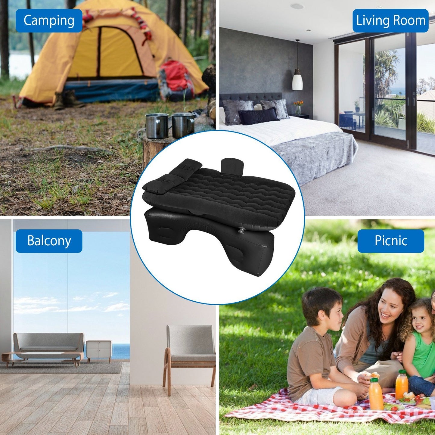 Premium TravelGuard Inflatable Car Air Mattress Set