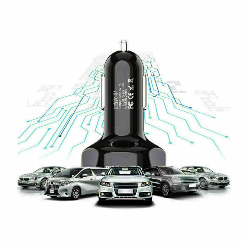 QuadCharge 45W Mini Car USB Fast Charger (4-Port)