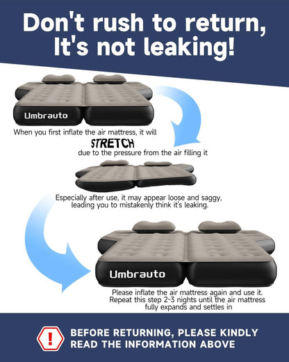 UV Inflatable Air Mattress with Pump 2-Chamber Inflatable Bed