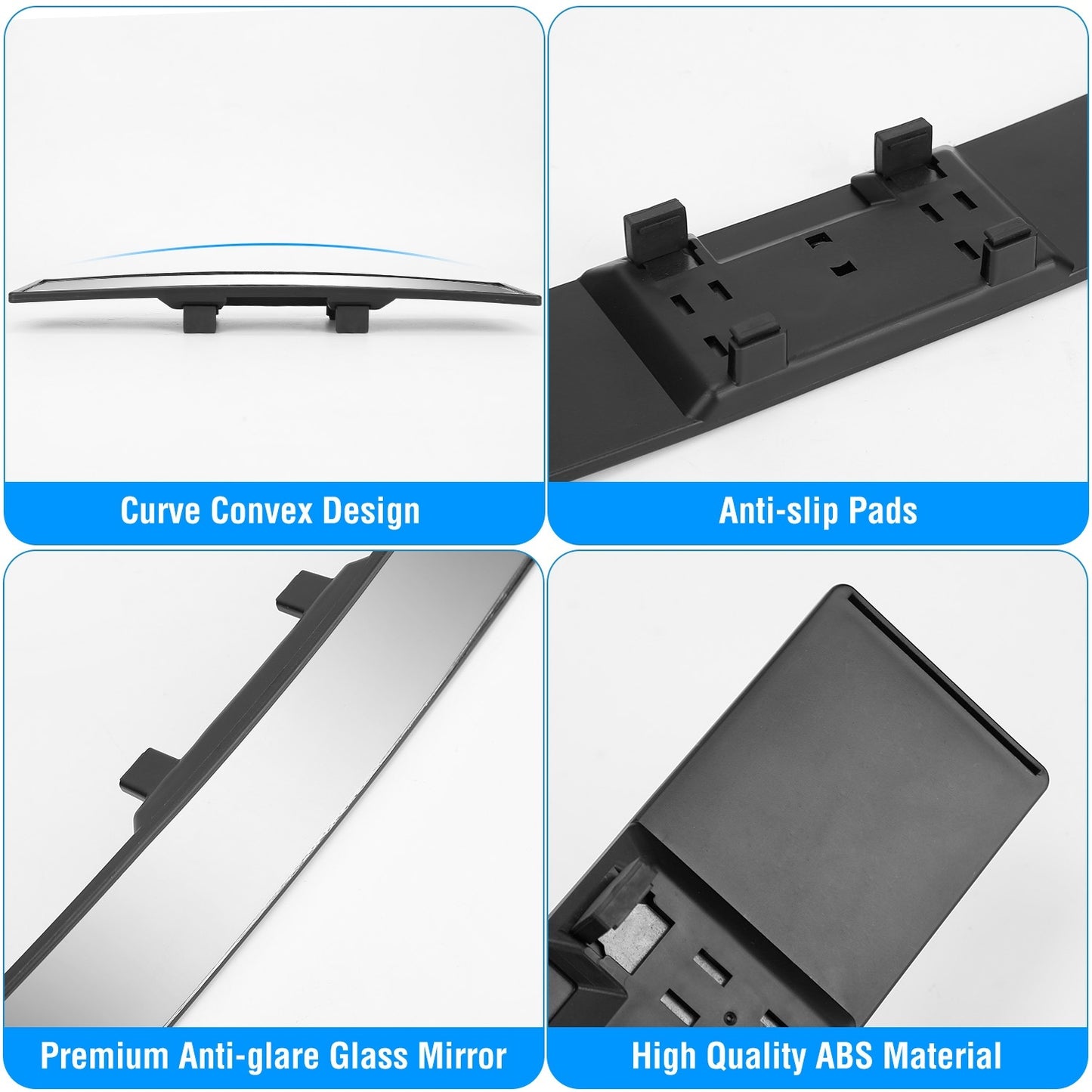 11.4" Panoramic Clip-On Rearview Mirror