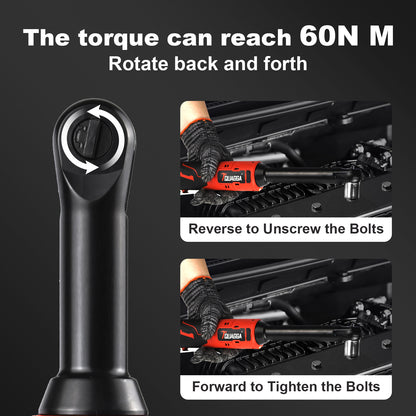 TQUAGGA 18V Cordless Extended Ratchet Wrench Set