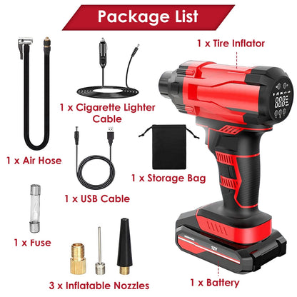 TurboAir Max 150PSI Cordless rechargable Tire Inflator