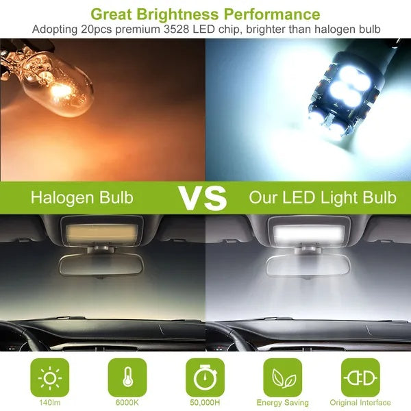 T10 UltraBright LED Interior Light Bulb (10-Pack)