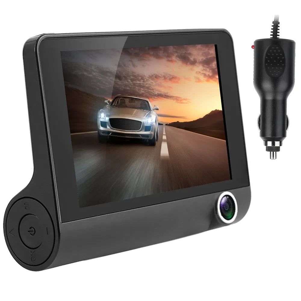 RoadShield 3 Channel Dash Cam 1296P Front,Cabin & Rear Coverage