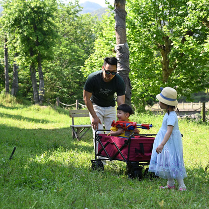 Folding Outdoor Utility Wagon Portable Camping (100kg Load)