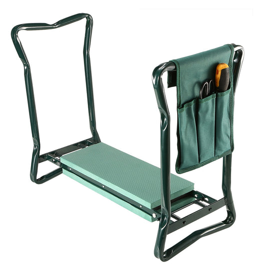 Foldable Garden Kneeler & Seat with Thick EVA Pad + Tool Pouch