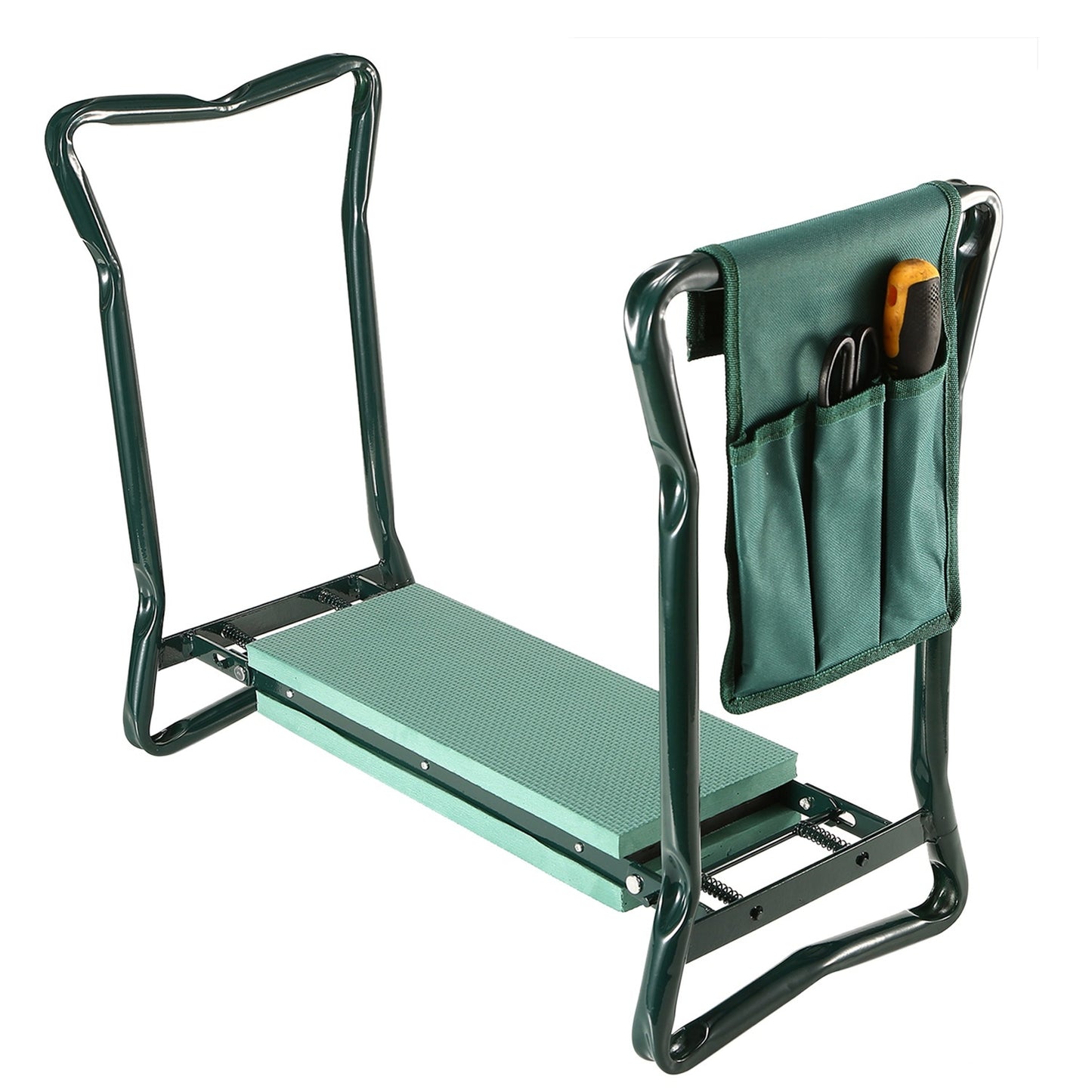 Foldable Garden Kneeler & Seat with Thick EVA Pad + Tool Pouch