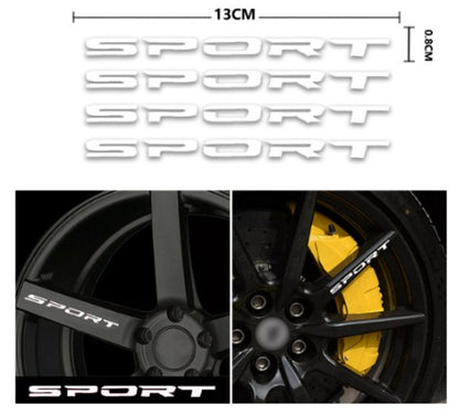 Car SPORT Rim Stripe Decal (4pcset)
