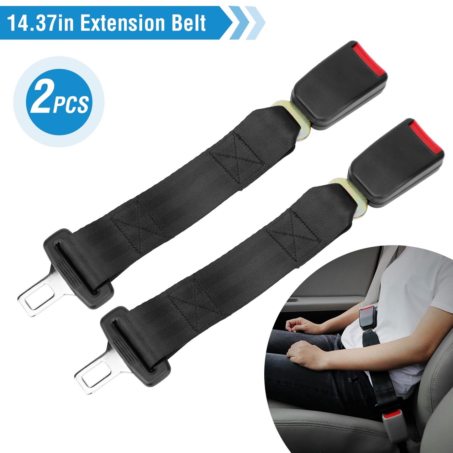 Universal Car Seat Belt Extender (2Pc)