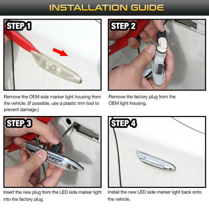BMW E90/E92/E93 Smoked LED Side Marker Lights