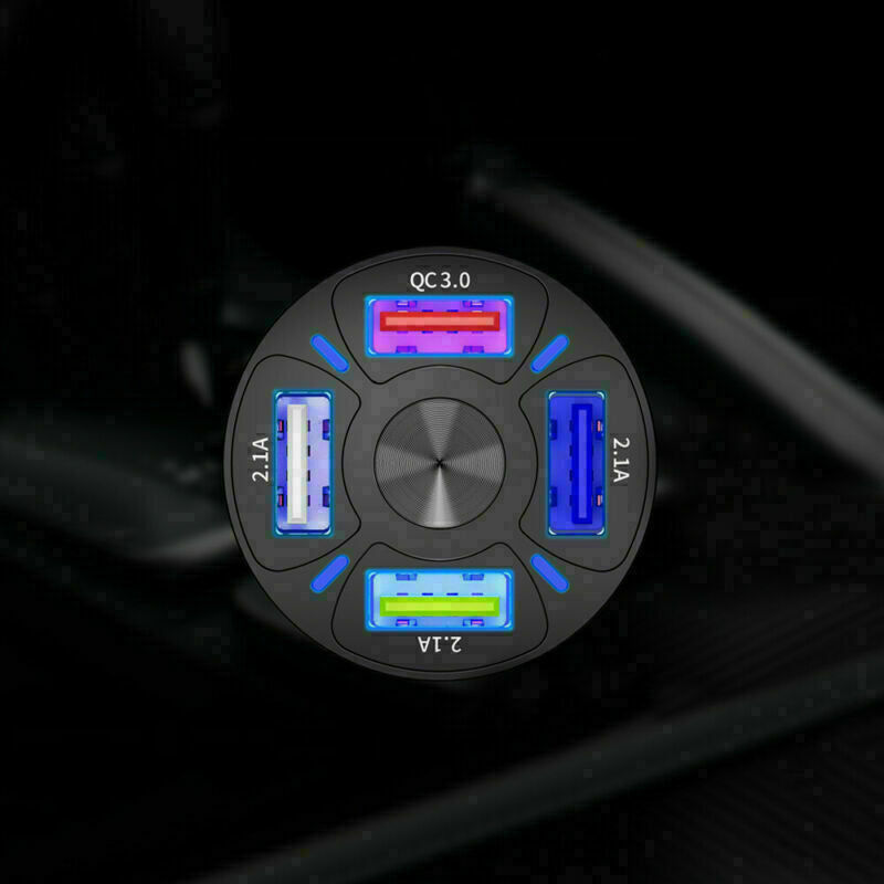 QuadCharge 45W Mini Car USB Fast Charger (4-Port)
