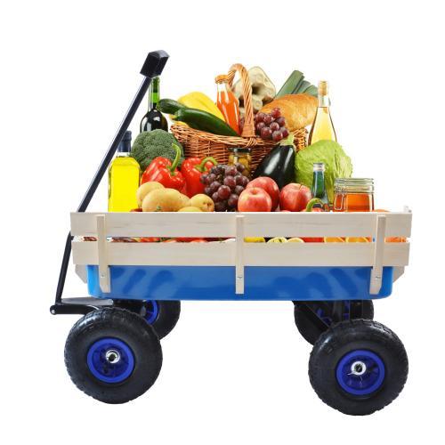 Outdoor Sports Tools Wooden Utility Pneumatic Tire Wheelbarrow