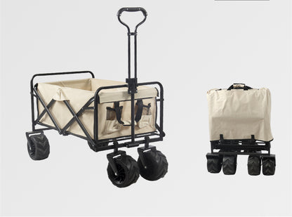Folding Outdoor Utility Wagon Portable Camping (100kg Load)