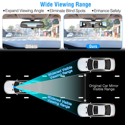 11.4" Panoramic Clip-On Rearview Mirror