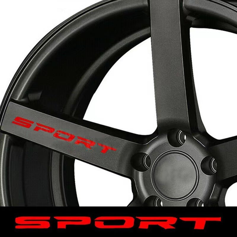 Car SPORT Rim Stripe Decal (4pcset)
