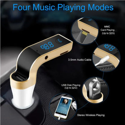 Bluetooth FM Transmitter with USB Fast Charger