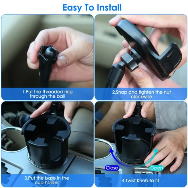2-in-1 Car Cup Mobile Phone Holder & Beverage Holder