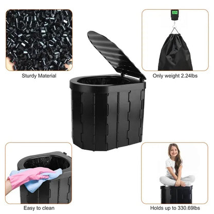 Emergency Foldable Car Camping Toilet