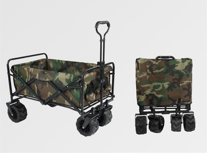 Folding Outdoor Utility Wagon Portable Camping (100kg Load)