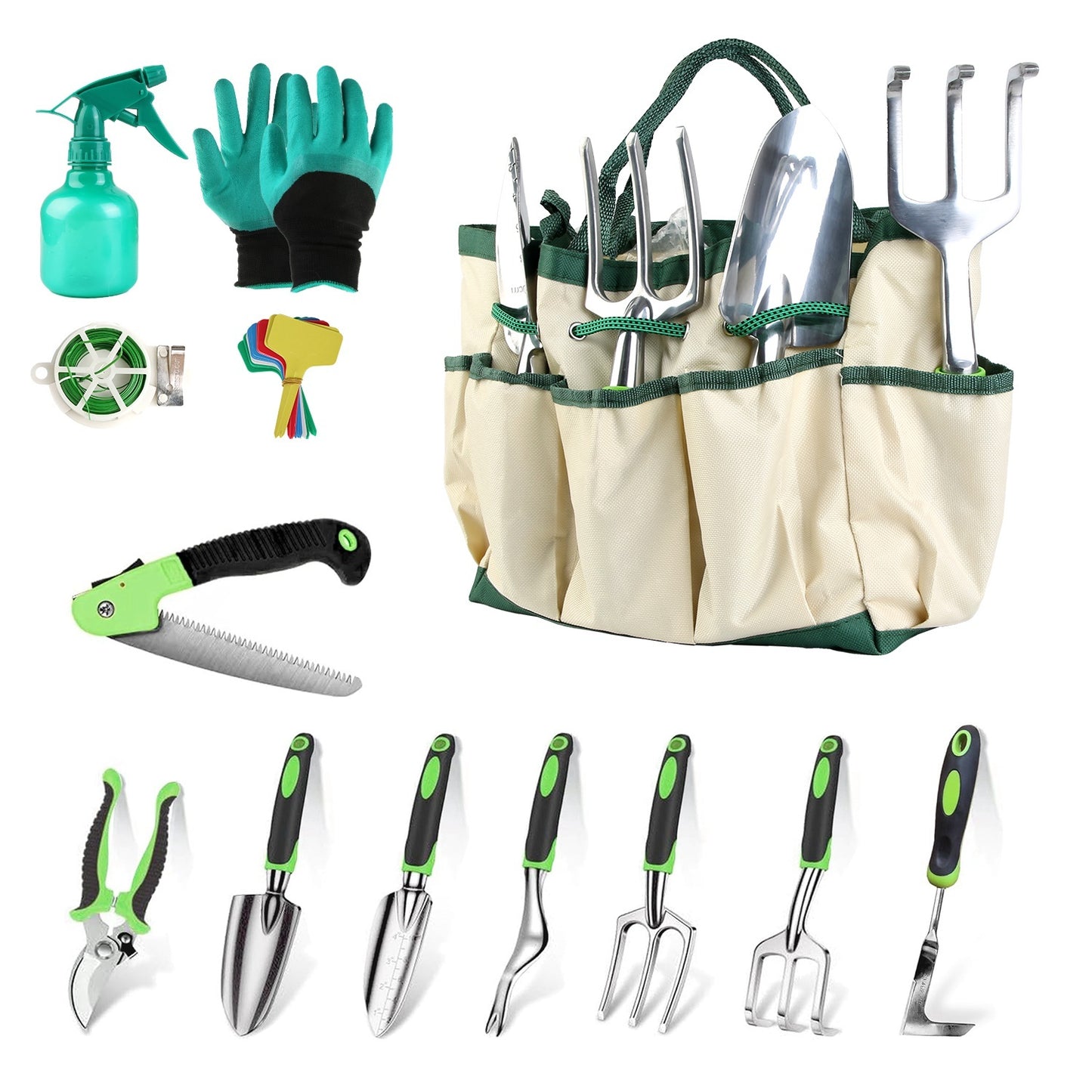 Complete Aluminum Alloy Gardening Kit With Storage Bag