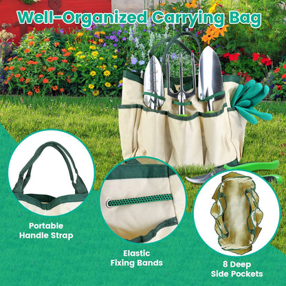 Complete Aluminum Alloy Gardening Kit With Storage Bag