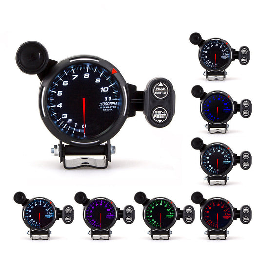 7-Color LED Racing Tachometer Gauge