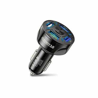 QuadCharge 45W Mini Car USB Fast Charger (4-Port)