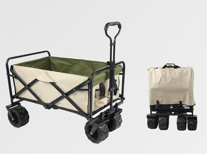 Folding Outdoor Utility Wagon Portable Camping (100kg Load)