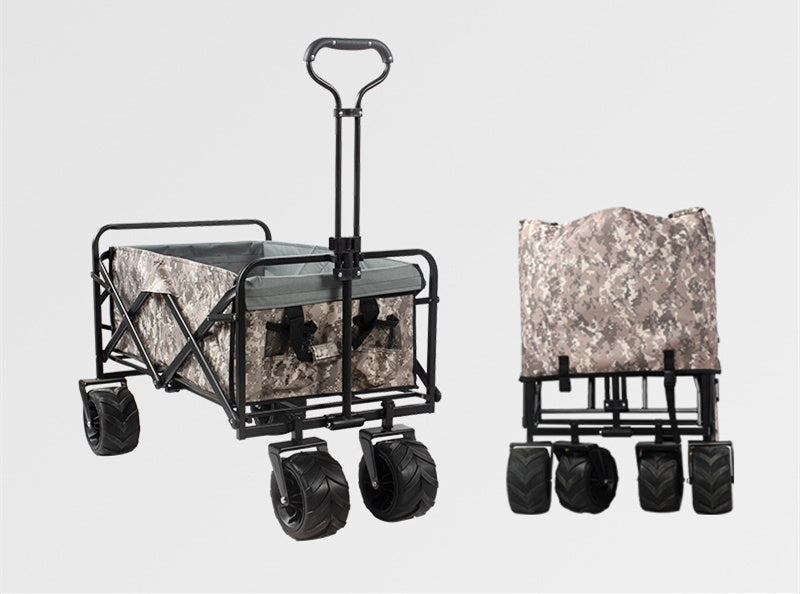 Folding Outdoor Utility Wagon Portable Camping (100kg Load)